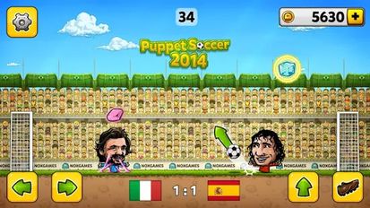 Скачать взломанную Puppet Soccer 2014 - футбол (Мод все открыто) на Андроид