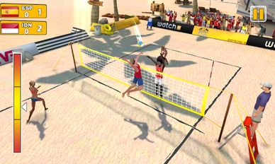 Скачать взломанную Пляжный волейбол 3D (Мод все открыто) на Андроид