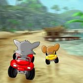Скачать взломанную Beach Jerry Racing and Cat (Мод все открыто) на Андроид