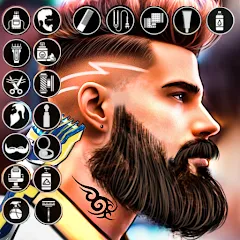 Скачать взлом Barber Shop Hair Cut Sim Games (Барбершоп игры на подстригание волос) [МОД Много монет] на Андроид