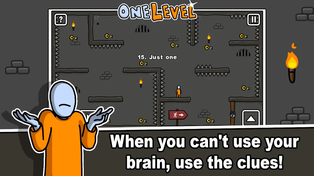 One Level: Stickman Jailbreak (Уан Левел)  [МОД Много монет] Screenshot 5