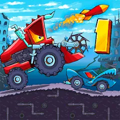 Скачать взлом Car Eats Car - Apocalypse Race (Кар Итс Кар)  [МОД Mega Pack] - последняя версия apk на Андроид