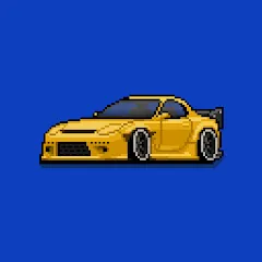 Скачать взлом Pixel Car Racer (Пиксельный гоночный автомобиль)  [МОД Меню] на Андроид