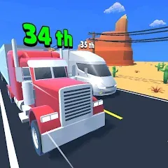 Скачать взлом Idle Truck Racing : Cybertruck (Айдл Трак Рейсинг) [МОД Бесконечные монеты] на Андроид