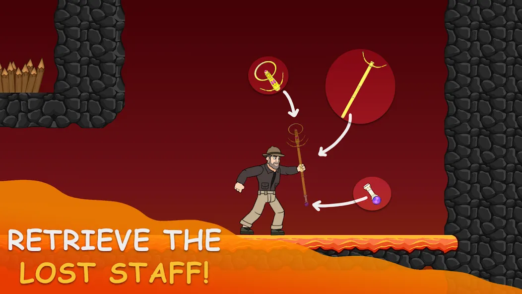 Volcano Escape (Вулканическое бегство)  [МОД Много монет] Screenshot 5