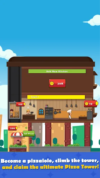 Pizza Tower: Idle Tycoon (Пицца Тауэр)  [МОД Unlocked] Screenshot 1