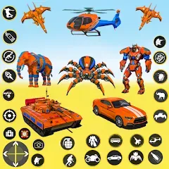 Скачать взлом Spider Mech Wars - Robot Game  [МОД Бесконечные монеты] на Андроид
