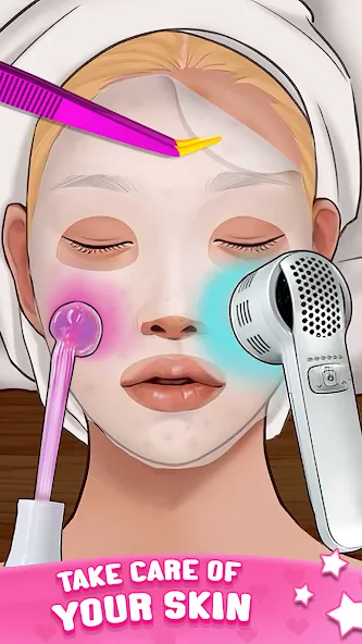 ASMR Doctor Game: Makeup Salon (АСМР автономная сенсорная меридиональная реакция)  [МОД Меню] Screenshot 4