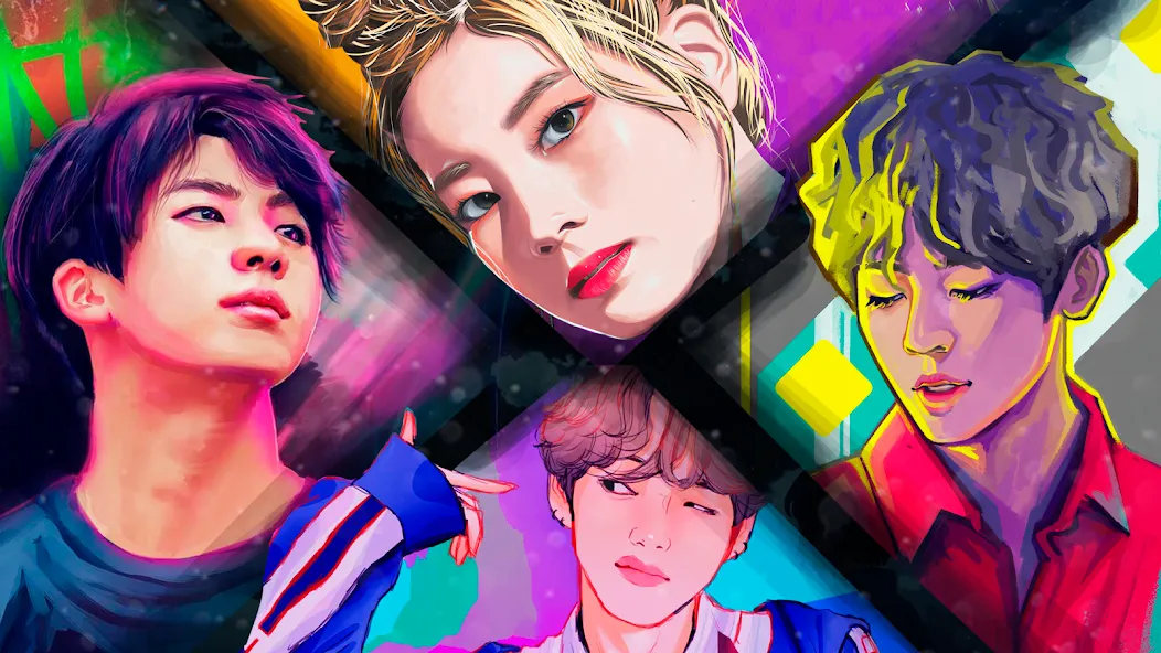 Kpop Paint by Numbers BT21  [МОД Unlocked] Screenshot 2
