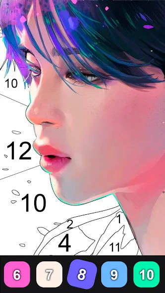 Kpop Paint by Numbers BT21  [МОД Unlocked] Screenshot 4