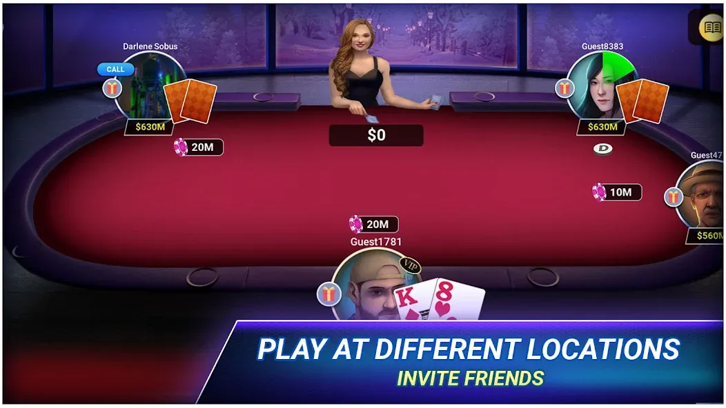 Poker Texas Holdem (Покер Техасский Холдем)  [МОД Бесконечные деньги] Screenshot 3
