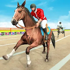 Скачать взлом Mounted Horse Racing Games [МОД Бесконечные монеты] на Андроид