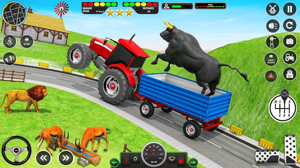 Animal Transport Truck Game 3D (Игра Грузовик для перевозки животных)  [МОД Много денег] Screenshot 3