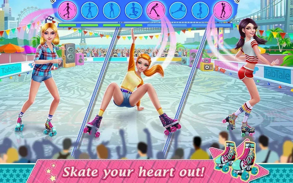 Roller Skating Girls  [МОД Бесконечные деньги] Screenshot 2