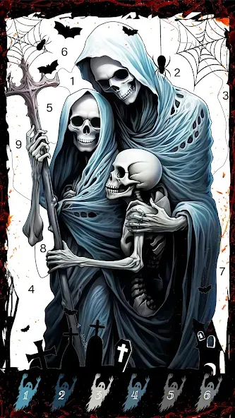 Death Park Coloring Games (Дэт Парк игры раскраски)  [МОД Бесконечные монеты] Screenshot 1