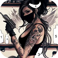 Скачать взлом Tattoo Coloring games [МОД Unlocked] на Андроид