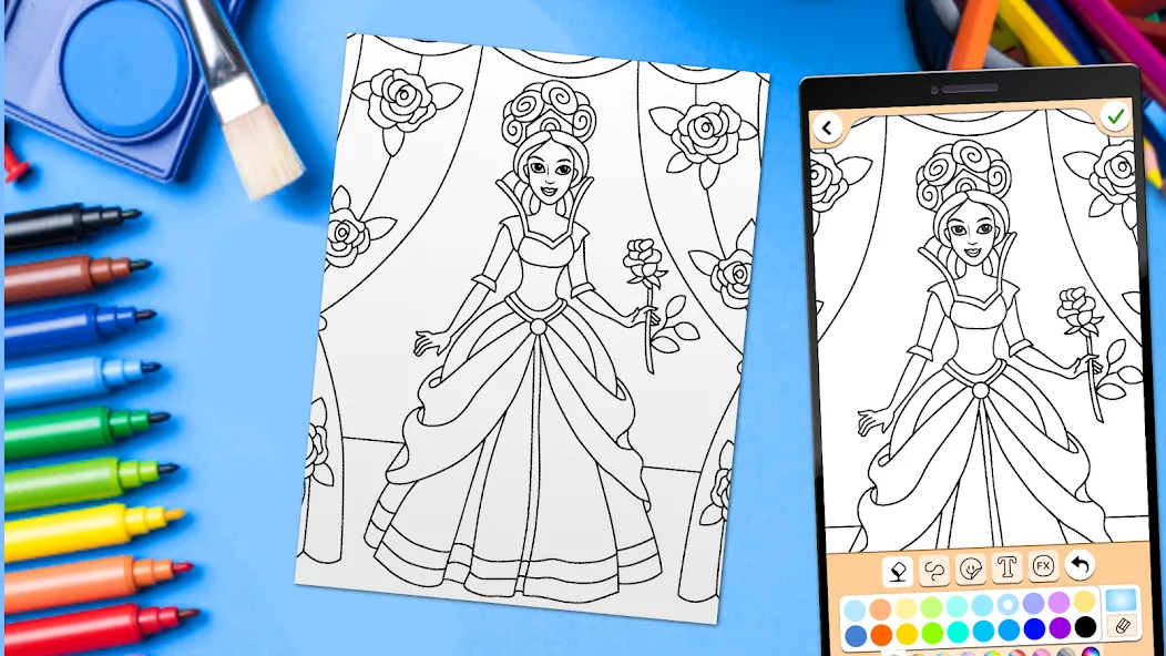 Coloring for girls and women  [МОД Много денег] Screenshot 5