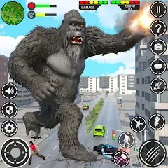 Скачать взлом Giant Gorilla Bigfoot Monster (Энгри Горилла)  [МОД Много монет] на Андроид