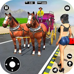 Скачать взлом Horse Cart Taxi Transport Game [МОД Много денег] на Андроид