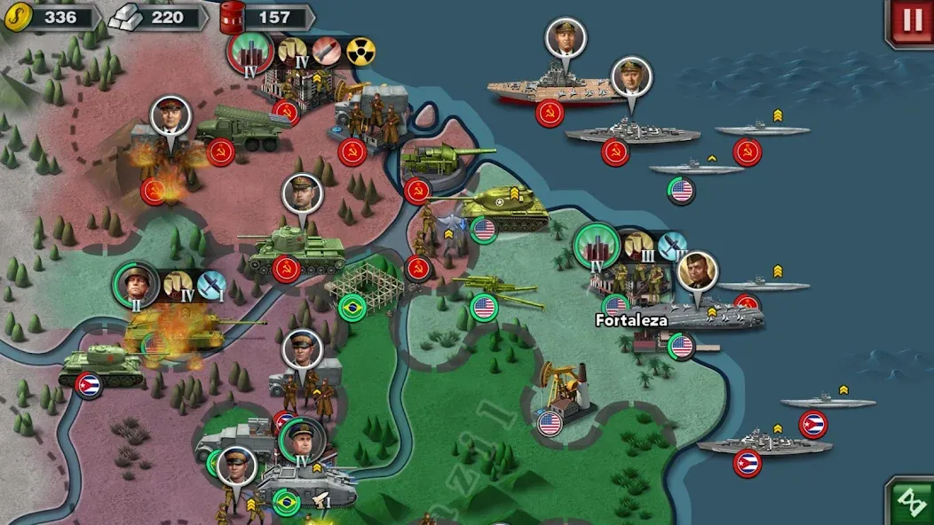 World Conqueror 3-WW2 Strategy (Ворлд Конкерор 3)  [МОД Unlocked] Screenshot 1