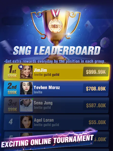 Holdem or Foldem - Texas Poker (Холдем или Фолдем)  [МОД Много монет] Screenshot 1