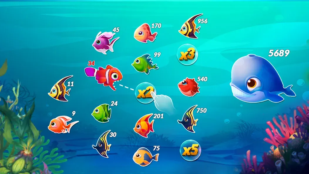 Big Eat Fish Games Shark Games  [МОД Бесконечные монеты] Screenshot 3
