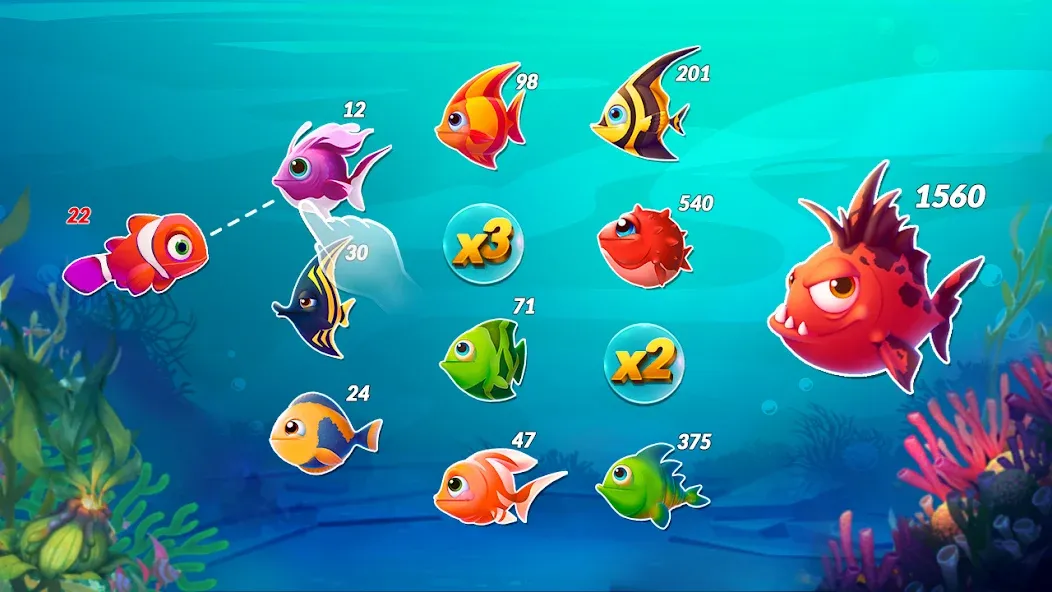 Big Eat Fish Games Shark Games  [МОД Бесконечные монеты] Screenshot 5