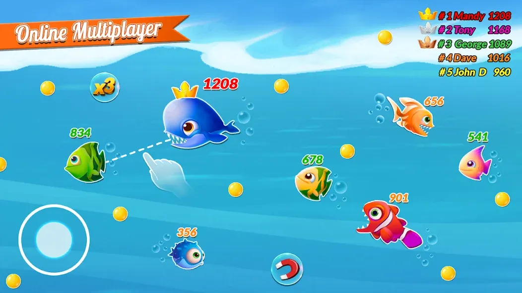 Fish.IO Fish Games Shark Games (Фиш Ай О Фиш Геймс Шарк Геймс)  [МОД Меню] Screenshot 2