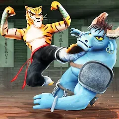 Скачать взлом Kung Fu Animal: Fighting Games (Кунгфу животное)  [МОД Много монет] на Андроид