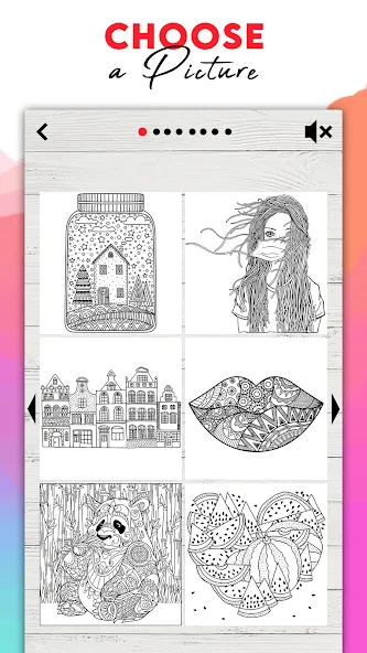 Coloring for adults offline  [МОД Mega Pack] Screenshot 5