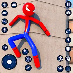 Скачать взлом Spider Game-Stickman Rope Hero [МОД Menu] на Андроид