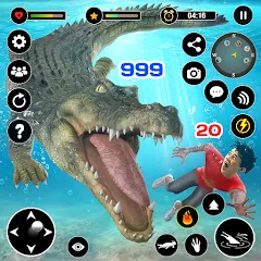 Скачать взлом Animal Crocodile Attack Sim (Энимал Крокодайл Аттак Сим)  [МОД Unlocked] на Андроид