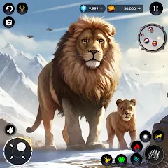 Скачать взлом Lion Simulator Wild Lion Games [МОД Все открыто] на Андроид