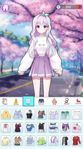 Anime Dress Up and Makeup Game  [МОД Unlocked] Screenshot 2