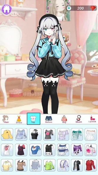 Anime Dress Up and Makeup Game  [МОД Unlocked] Screenshot 3