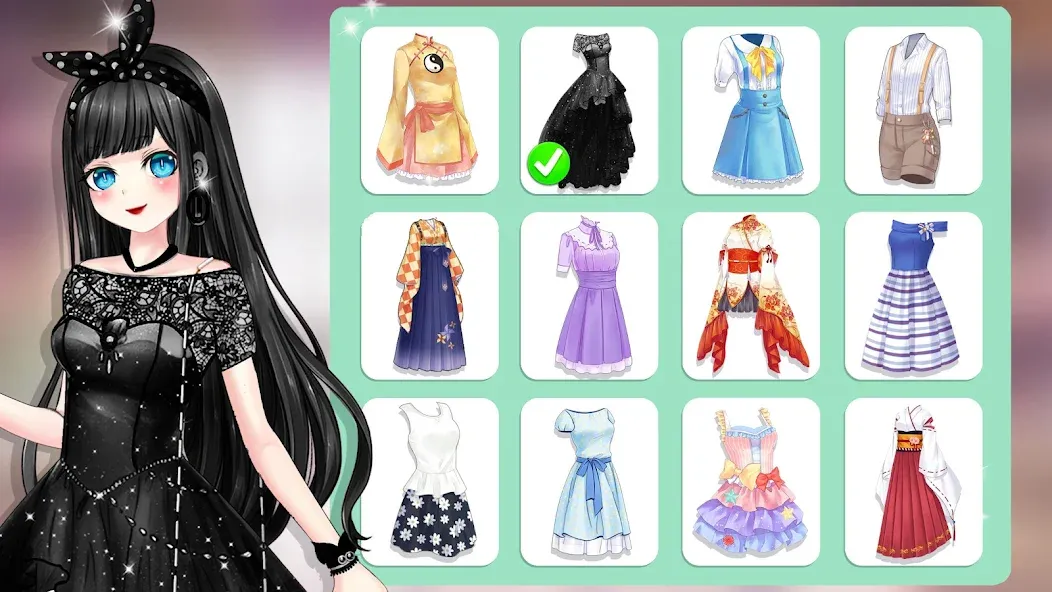 Anime Dress Up and Makeup Game  [МОД Unlocked] Screenshot 5