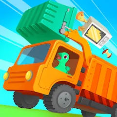 Скачать взлом Dinosaur GarbageTruck: for kids [МОД Все открыто] на Андроид