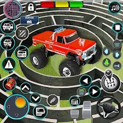 Скачать взлом Monster Truck Maze Puzzle Game [МОД Бесконечные монеты] на Андроид