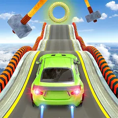 Скачать взлом Mega Ramp Car Stunts Race Game  [МОД Меню] на Андроид