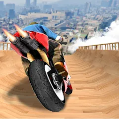 Скачать взлом Mega Ramp Bike Stunts Games 3D [МОД Бесконечные монеты] на Андроид