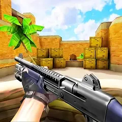 Скачать взлом Gun Strike: FPS Shooter Game (Каунтер Атак)  [МОД Много монет] на Андроид