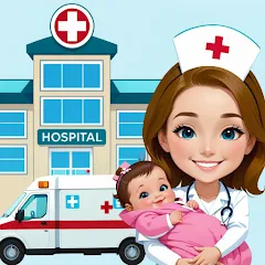 Скачать взлом My Hospital Town Doctor Games [МОД Unlocked] на Андроид