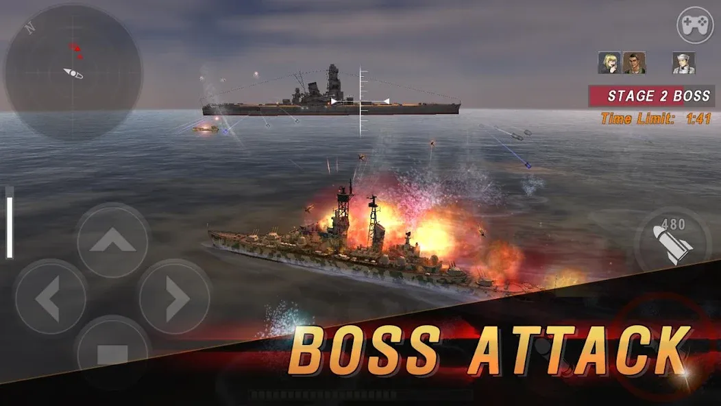 WARSHIP BATTLE:3D World War II  [МОД Меню] Screenshot 5