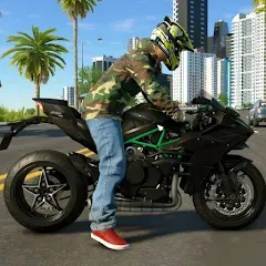 Скачать взлом Kawasaki Ninja H2r Games 3D (Кавасаки Ниндзя 2р Игры 3D)  [МОД Бесконечные монеты] на Андроид