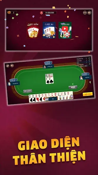 Tiến Lên - Tien Len Mien Nam  [МОД Много монет] Screenshot 1