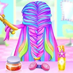 Скачать взлом Braided Hair Salon Girls Games [МОД Бесконечные монеты] на Андроид