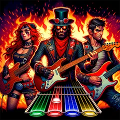 Скачать взлом Guitar Hero Mobile: Music Game (Гитар Хиро Мобайл)  [МОД Много монет] на Андроид