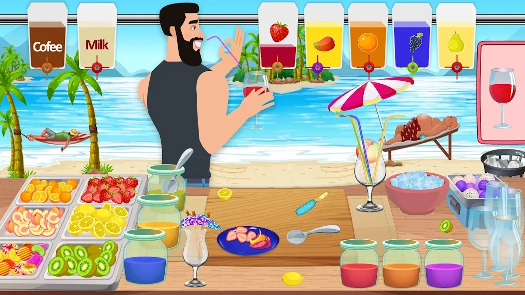 Boba cocktail:DIY recipe games  [МОД Все открыто] Screenshot 1