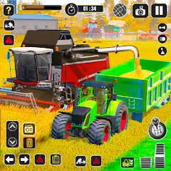 Скачать взлом Tractor Farming Game Harvester [МОД Много денег] на Андроид