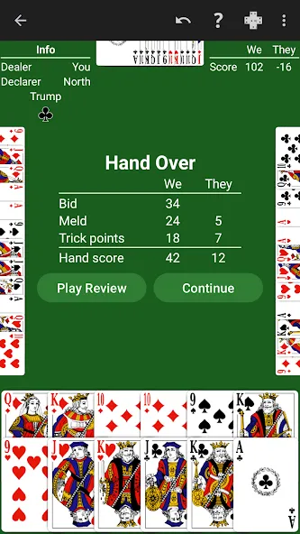 Pinochle - Expert AI (Пиночле)  [МОД Меню] Screenshot 3